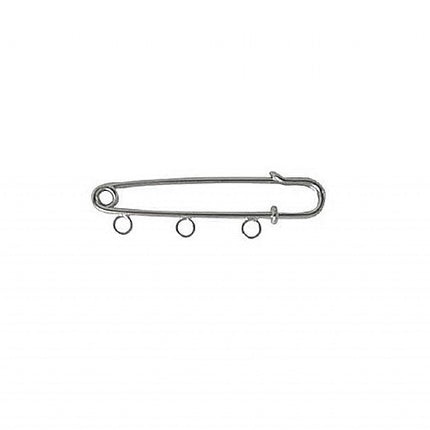 Kilt Pin with Loops Rhodium Plated
