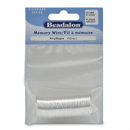 Ring Memory Wire 1/2oz Silver Plated