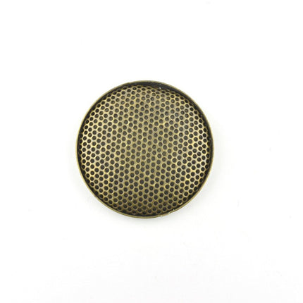 33mm Round Sieve Cabochon Antique Gold*