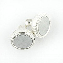 Magnetic Clasp Round Silver Plated