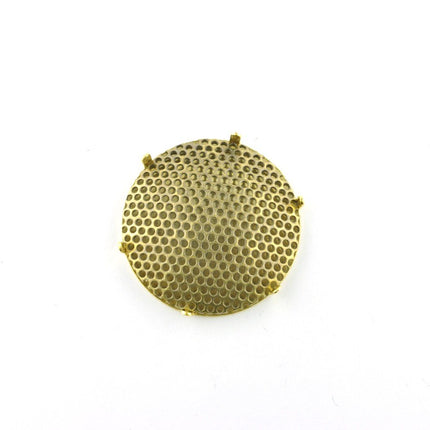 23mm Round Sieve Cabochon Gold Plated *