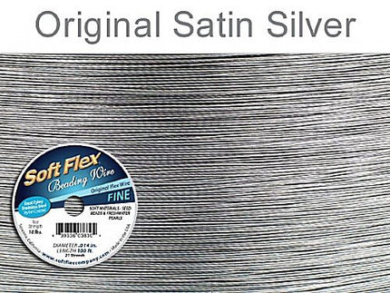 Soft Flex Fine Satin Silver 50cm length