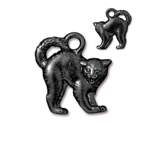 Scary Cat Charm Black