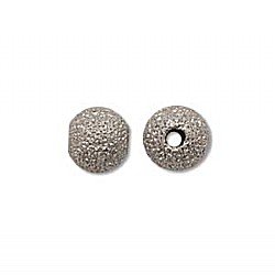 6mm Stardust Sparkle Bead Silver Plated
