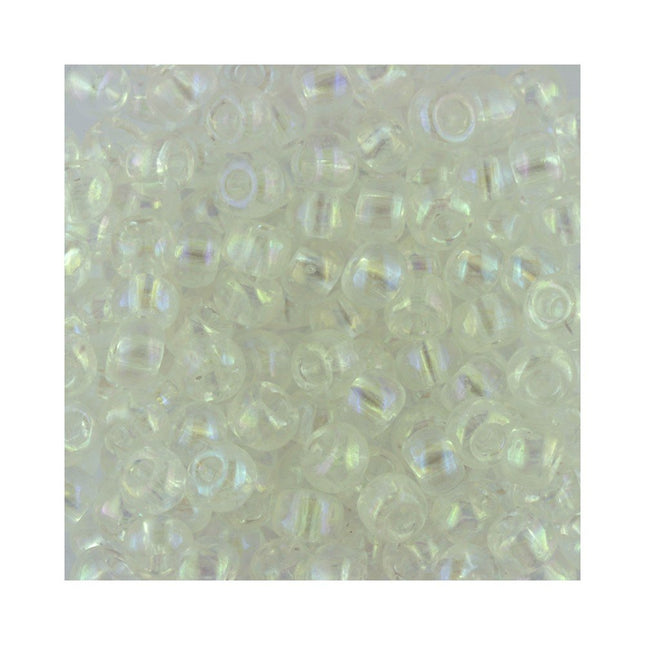 size 3 crystal ab glass seed beads