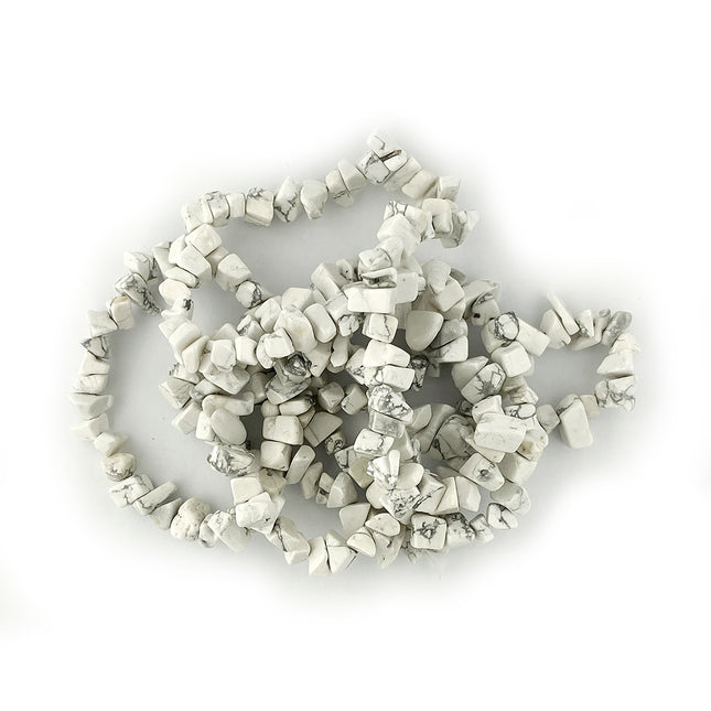 Semi-Precious Howlite Tumblechip Beads