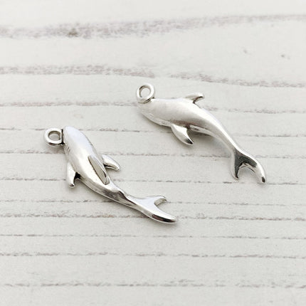 Metal Shark Charm Front and Back