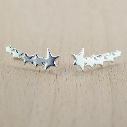 sterling silver star ear studs