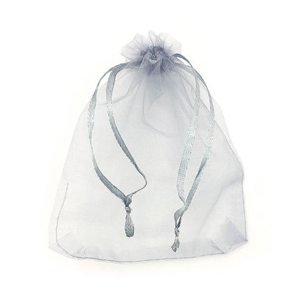 Silver organza gift bag