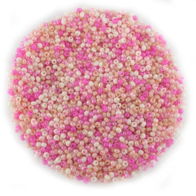 Size 11 Mixed Pink Preciosa Seed Beads
