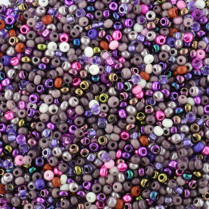 Size 11 Mixed Purple Preciosa Seed Beads