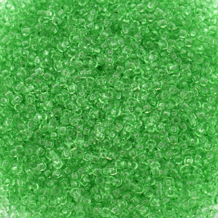 Size 11 Transparent Green Preciosa Seed Beads