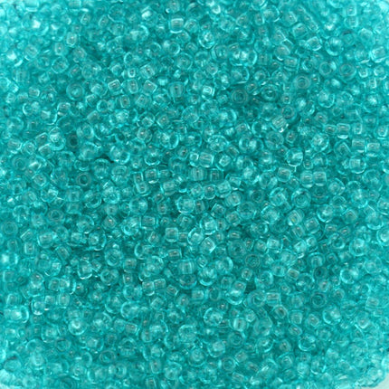Size 11 Transparent Turquoise Preciosa Seed Beads