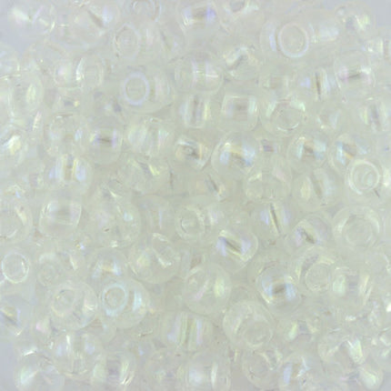 Size 3 Crystal AB Seed Beads