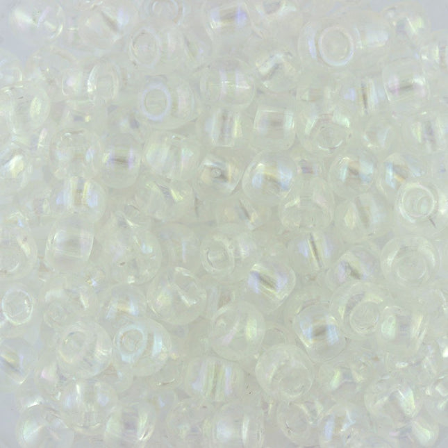 Size 3 Crystal AB Seed Beads