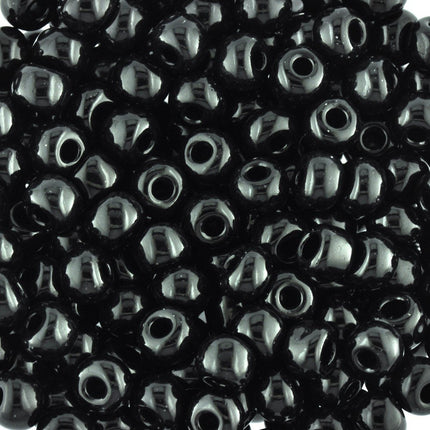 Opaque Black Size 3 Seed Beads