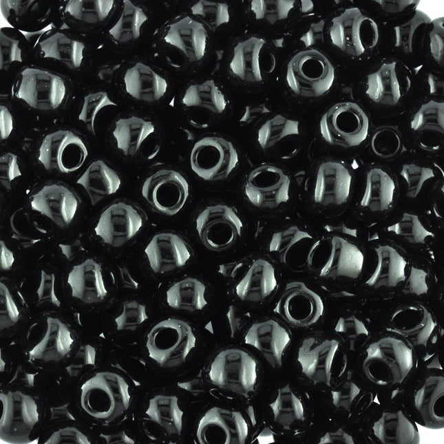 Opaque Black Size 3 Seed Beads