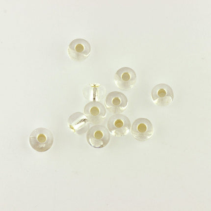 Size 3 Silver Lined Crystal Clear Seed Beads