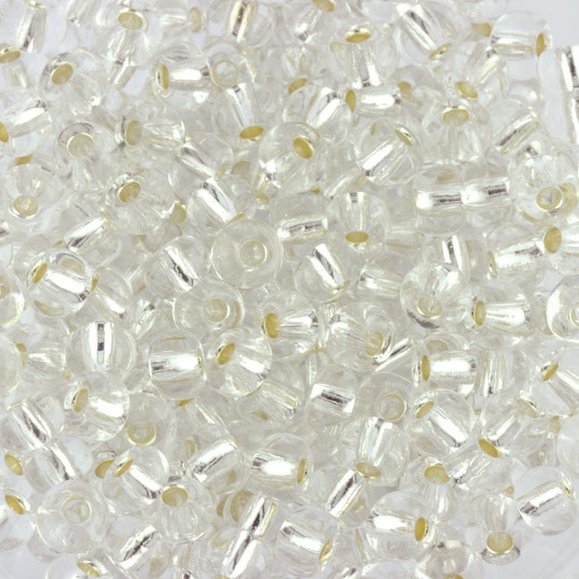 Size 3 Silver Lined Crystal Clear Seed Beads