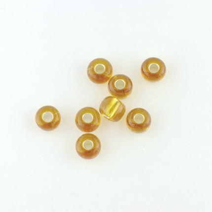 Silver Lined Gold Size 3 Seed Beads
