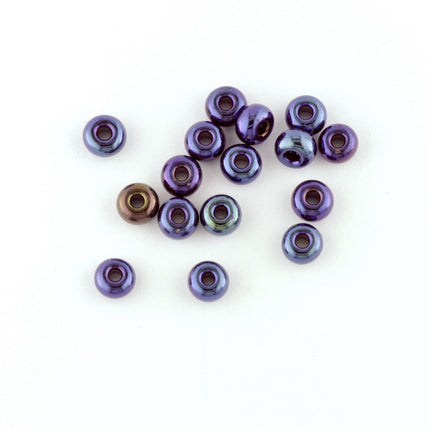 Size 5 Iridescent Blue Seed Beads