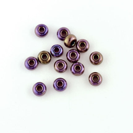 Size 5 Iridescent Purple Seed Beads