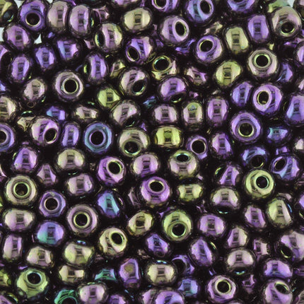 Size 5 Iridescent Purple Seed Beads