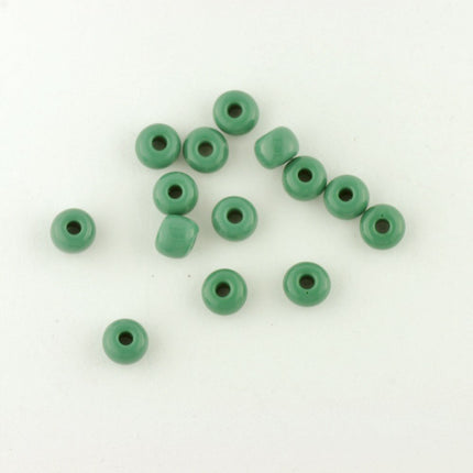 Size 5 Opaque Green Seed Beads