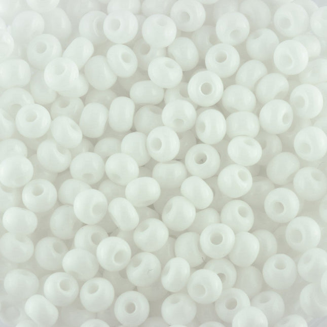 Size 5 Opaque White Seed Beads
