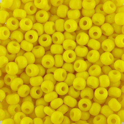 Size 5 Opaque Yellow Seed Beads