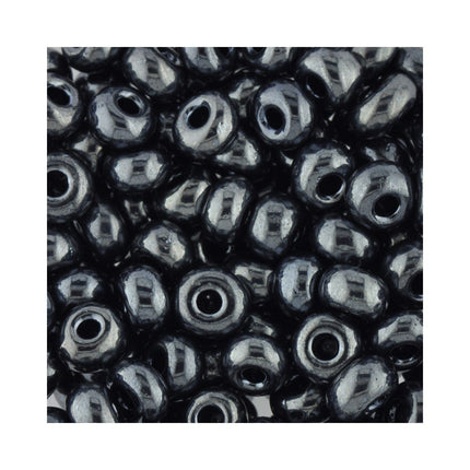 czech glass size 5 hematine harmatite seed beads