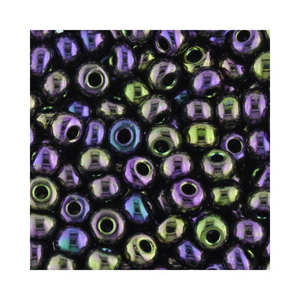 czech glass Size 5 Iridescent Purple seed beads