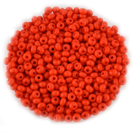 Size 5 Opaque Red Seed Beads