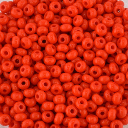Size 5 Opaque Red Seed Beads