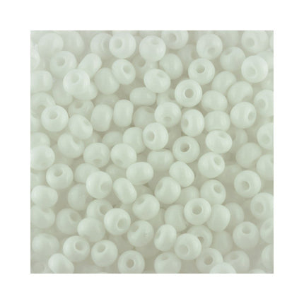 size 5 czech glass seed beads opaque white