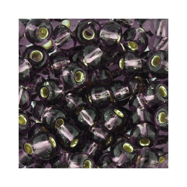 Size 5 Silver Lined Purple Seed Beads