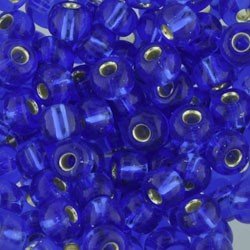 Size 5 Silver Lined Blue Seed Beads