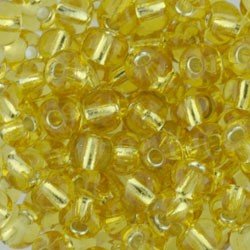 Size 5 Silver Lined Gold Seed Beads