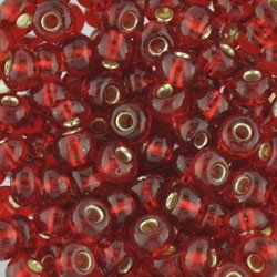 Size 5 Silver Lined Red Seed Beads