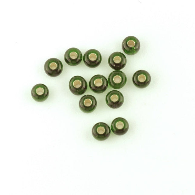 Size 5 Silver Lined Green Seed Beads