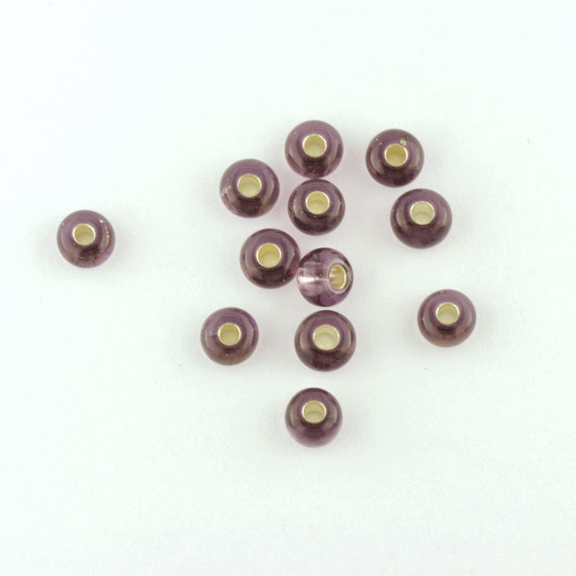 Size 5 Silver Lined Purple Seed Beads
