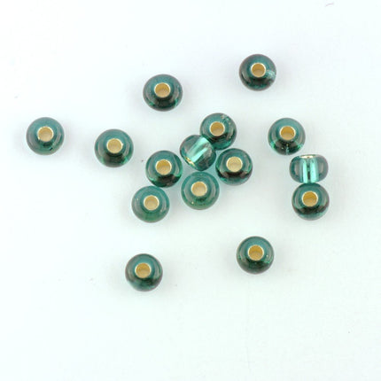 Preciosa size 5 silver lined turquoise seed beads