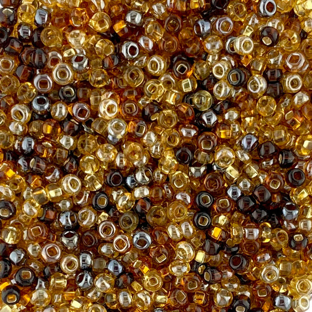 Size 8 Mixed Brown Preciosa Seed Beads