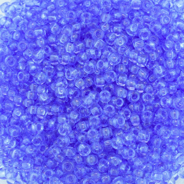 Size 8 Transparent Blue Seed Beads