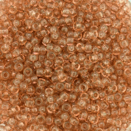 Size 8 Transparent Brown Seed Beads