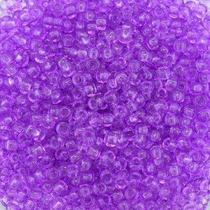 Size 8 Transparent Purple Seed Beads