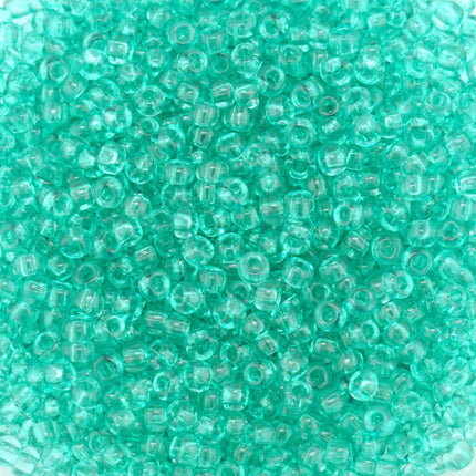 Size 8 Transparent Turquoise Seed Beads