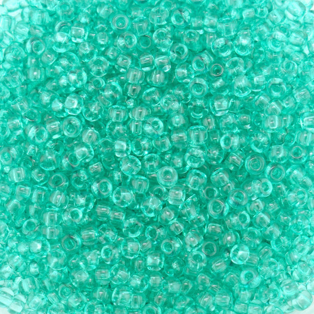 Size 8 Transparent Turquoise Seed Beads