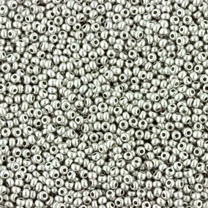 Size 11 Galvanised Silver Seed Beads