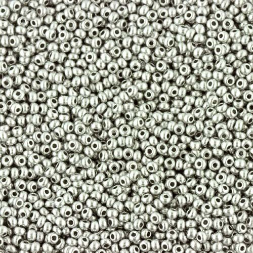 Size 11 Galvanised Silver Seed Beads